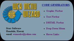 Web Menu Wizard Screenshot